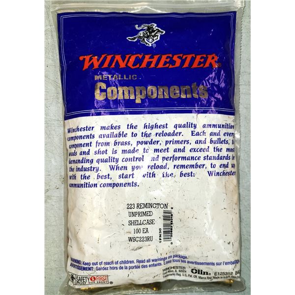 223 Rem - NEW BRASS Winchester 100 rds