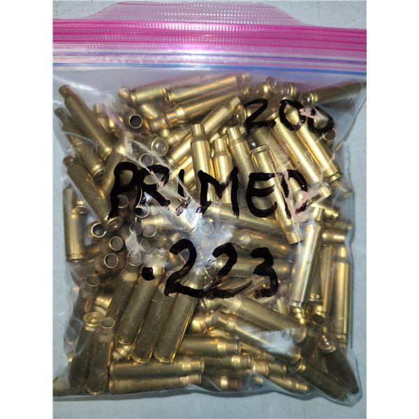 223 Rem PRIMED BRASS - 200 rds