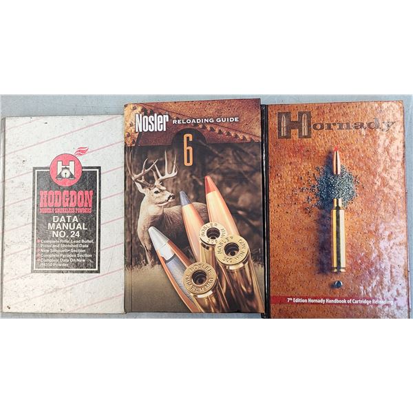Reloading Manual Lot - 3 Books Hornady Nosler & Hodgdon