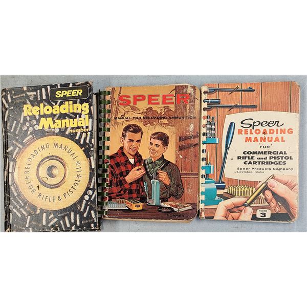 Reloading Manuals Vintage Lot - 3 Books from Speer