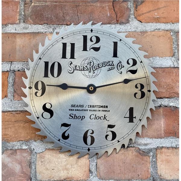Sears Craftsman Steel Saw Blade Shop Clock