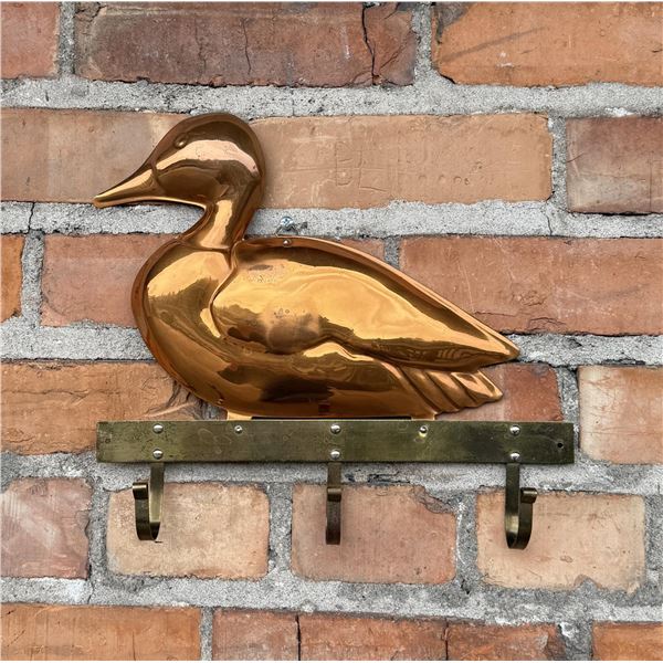 Copper Duck Kitchen Utensil Apron Holder