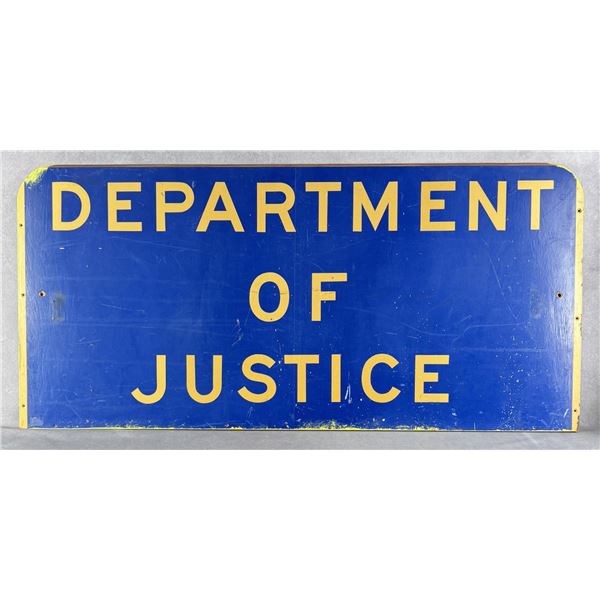 Montana Department of Justice Wood Sign