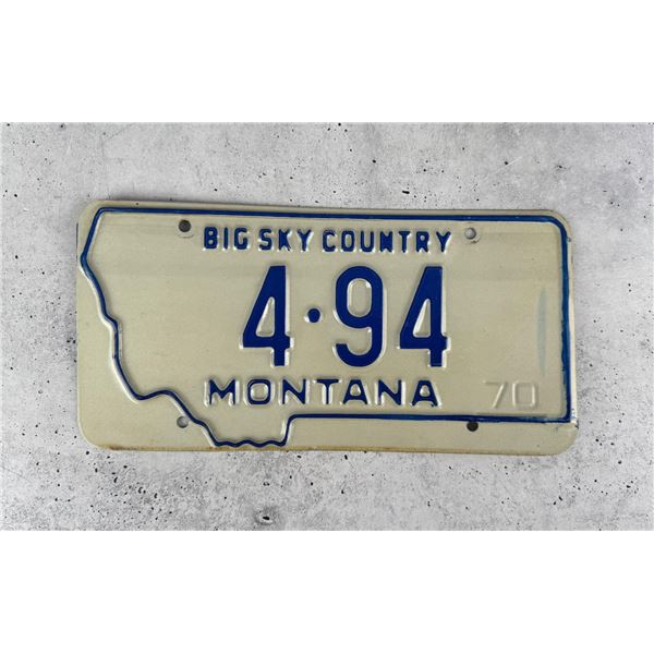 1970 Montana Highway Patrol License Plate