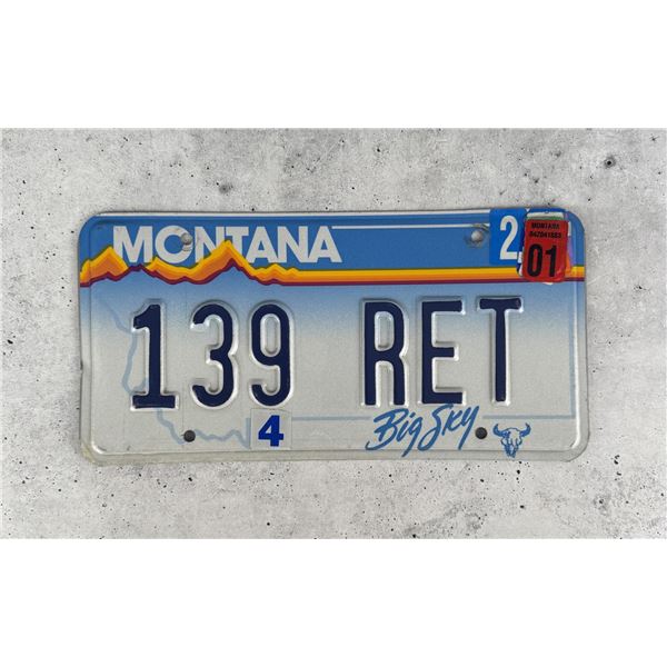 Retired Montana Highway Patrol License Plate