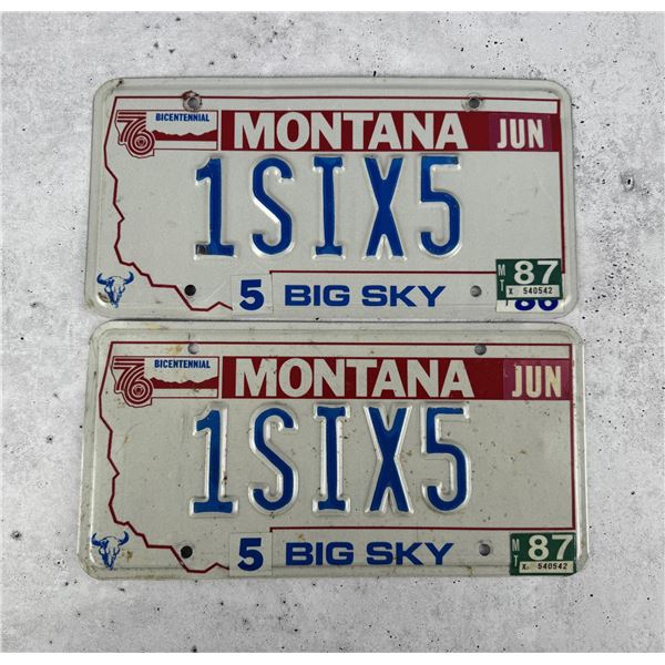 Retired Montana Highway Patrol License Set