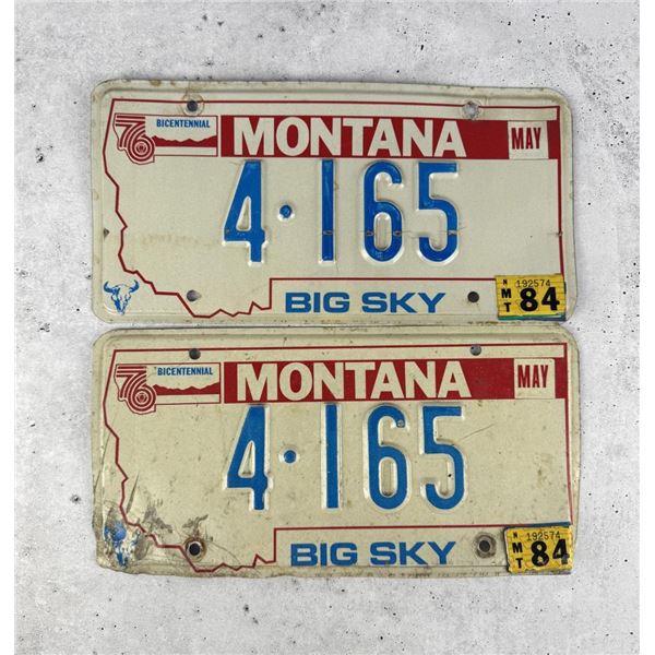 Montana Highway Patrol License Plate Set