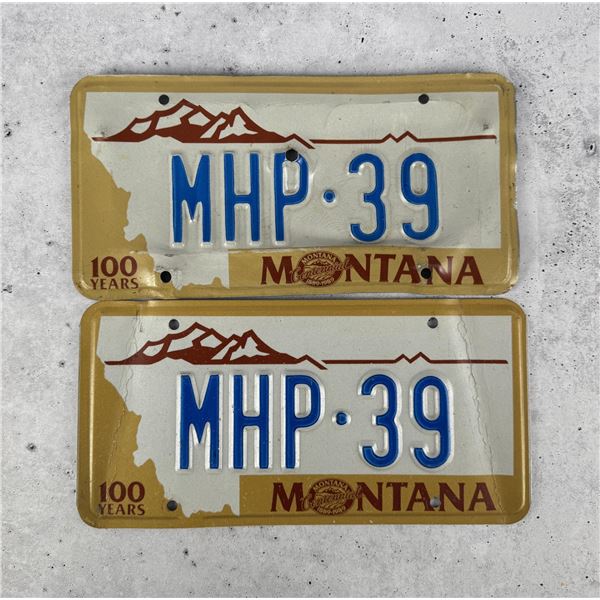 Montana Highway Patrol License Plate Set