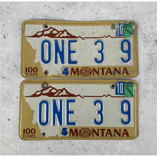 Retired Montana Highway Patrol License Plate Set
