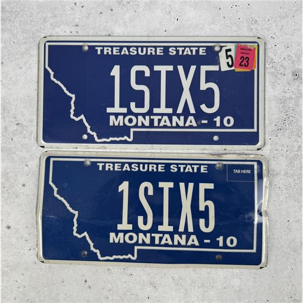 Retired Montana Highway Patrol License Plate Set