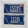 Image 1 : Retired Montana Highway Patrol License Plate Set
