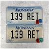 Image 1 : Retired Montana Highway Patrol License Plate Set
