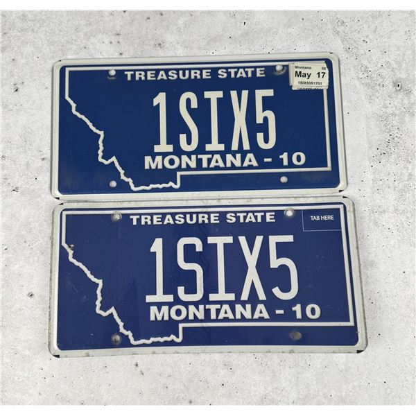 Retired Montana Highway Patrol License Plate Set