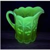 Image 6 : Mosser Vaseline Uranium Glass Pitcher Glasses
