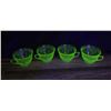 Image 4 : Group of Uranium Green Depression Glass