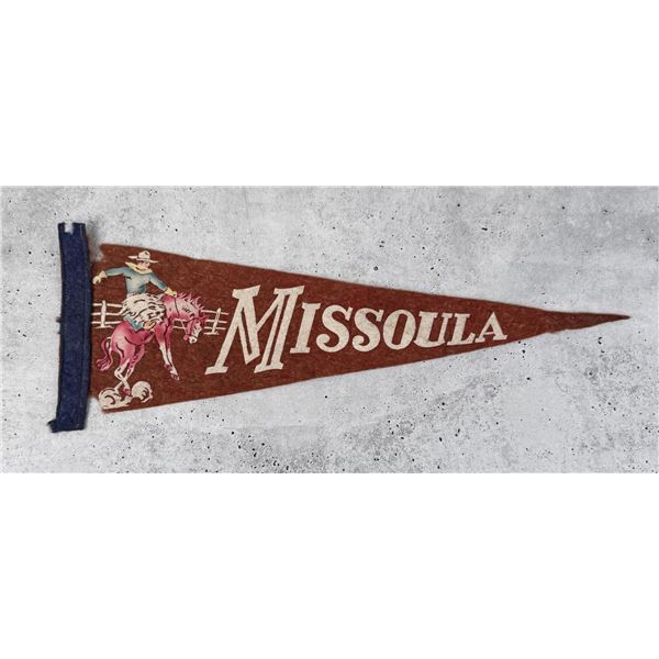 Missoula Montana Cowboy Rodeo Souvenir Pennant