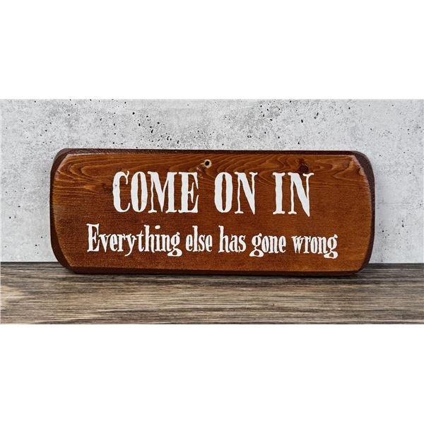 Humorous Wood Decor Sign
