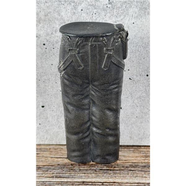 1886 Pewter Levis Jeans Pants Figural Match Safe