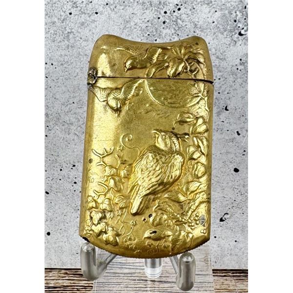 Japanese Brass Match Holder Vesta Case