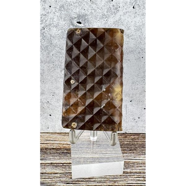 Waffle Pattern Gutta Percha Vesta Case Match Safe