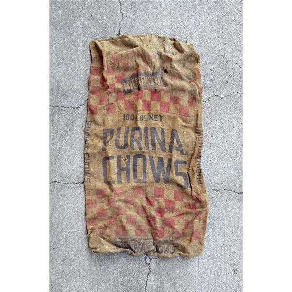 Purina Chows Burlap Feed Sack
