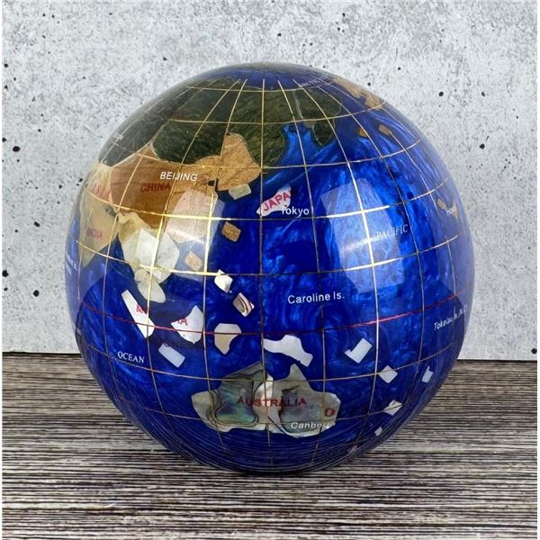 Alexander Kalifano Gemstone Globe Paperweight