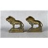 Image 3 : ET Pybus Co Cast Brass Lion Bookends