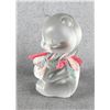Image 2 : Fenton Frosted Glass Teddy Bear Paperweight