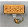 Image 2 : Vintage Western Tooled Leather Wallet & Chain
