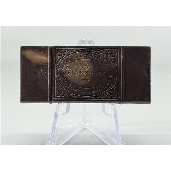 Antique Gutta Percha Advertising Match Safe Vesta