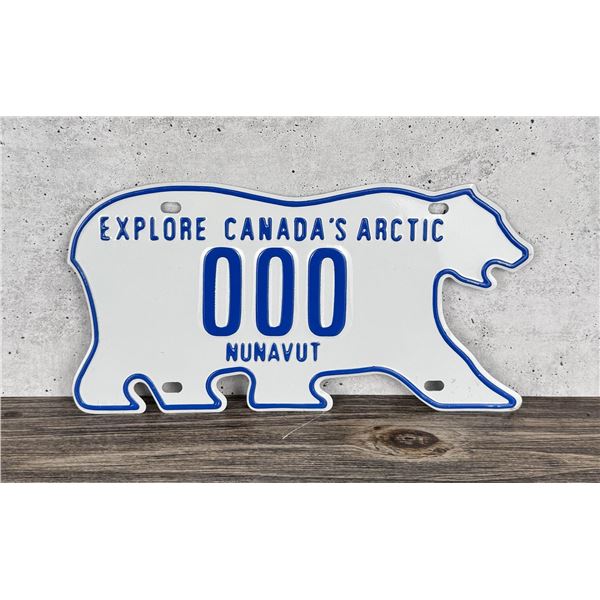 Nunavut Canada Polar Bear Sample License plate