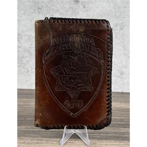 Montana Highway Patrol 3 7 77 Leather Wallet