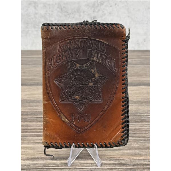 Montana Highway Patrol 3 7 77 Leather Wallet