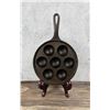 Image 1 : Griswold No 32 Cast Iron Aebleskiver Pan 962
