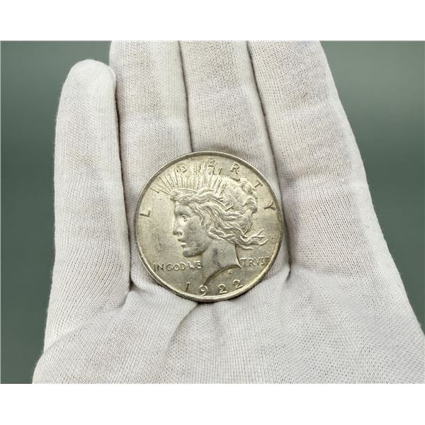 1922 S Silver Peace Dollar