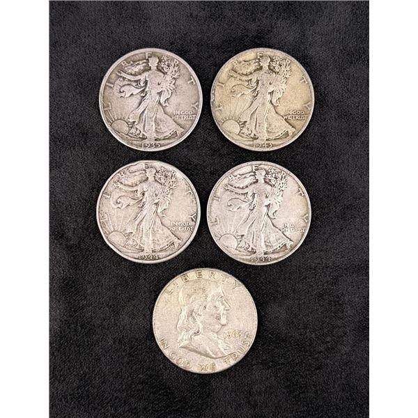 Walking Liberty and Franklin Silver Half Dollars