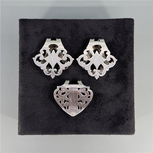 Grouping of Sterling Silver Napkin Clips