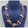 Image 1 : Faceted Quartz and Agate Necklace