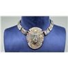 Image 2 : Taxco Sterling Azurite Abalone Mask Necklace