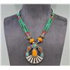 Image 1 : Tibetan Turquoise Amber Necklace