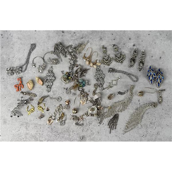 Group Of Costume Jewelry Earrings