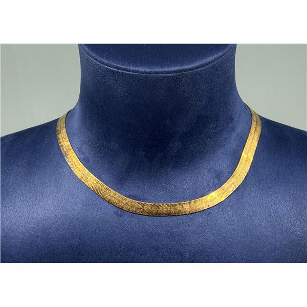 Sterling Silver Herringbone Necklace