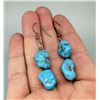 Image 2 : Navajo Turquoise Nugget Earrings