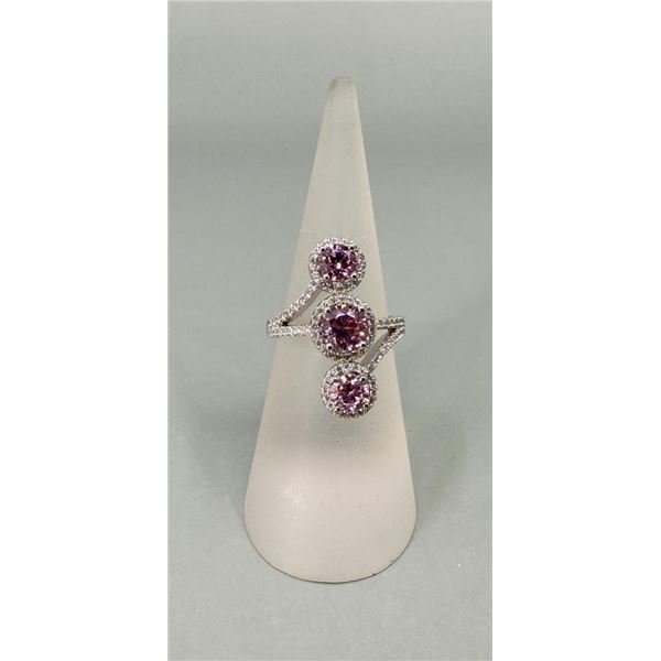 Bella Luce Sterling Silver Pink Topaz Ring