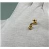 Image 2 : 14K Yellow Gold and CZ Earrings