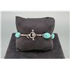 Image 2 : Sterling Silver Turquoise Toggle Bracelet
