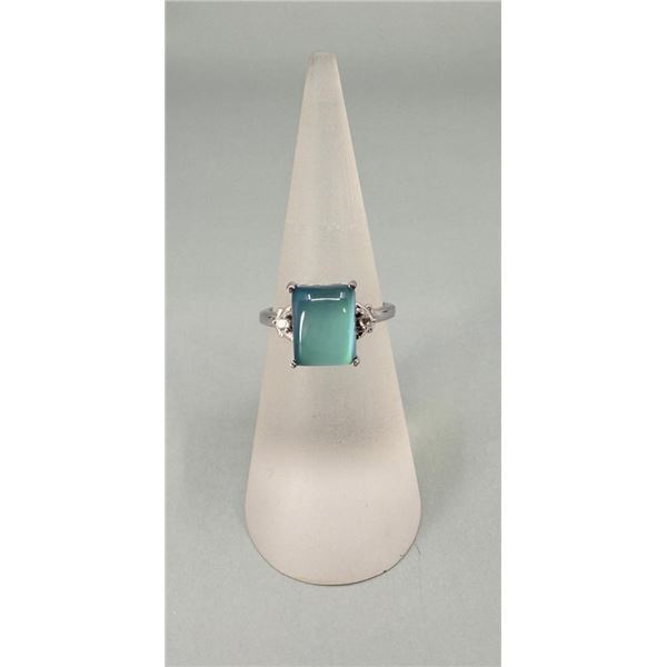 Peacock Quartz Sterling Silver Ring