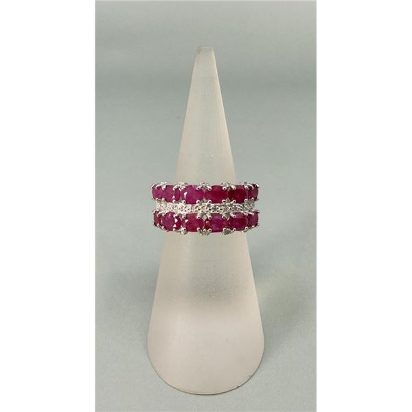 Bella Luce Sterling Silver Lab Ruby Ring