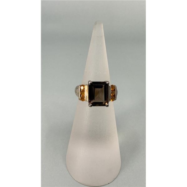 Sterling Silver Smoky Topaz Ring