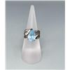 Image 1 : Sterling Silver Blue Topaz Ring
